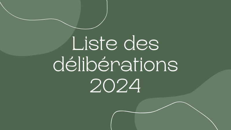 Liste des délibérations 2024