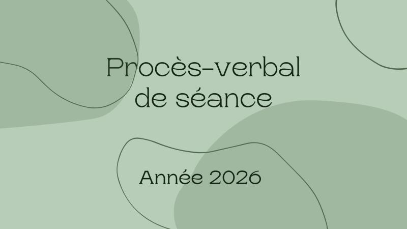Procès-verbal 2026