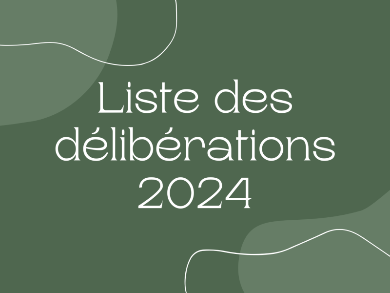 Liste des délibérations 2024