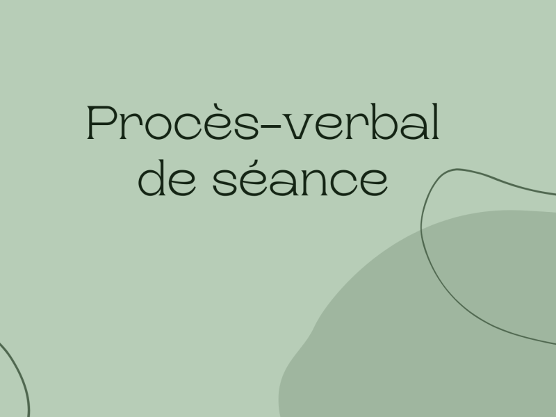 Procès-verbal de séance