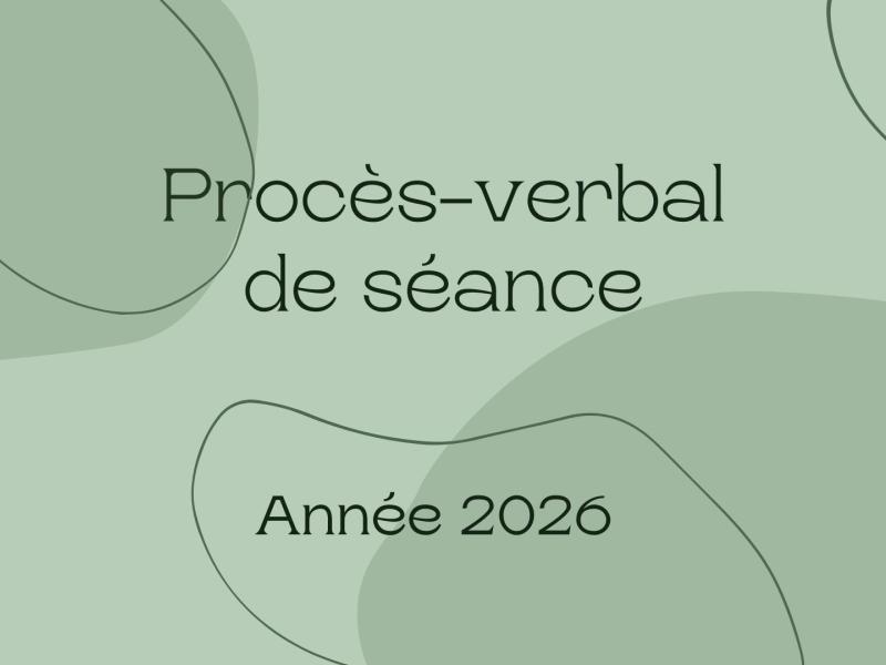 Procès-verbal 2026