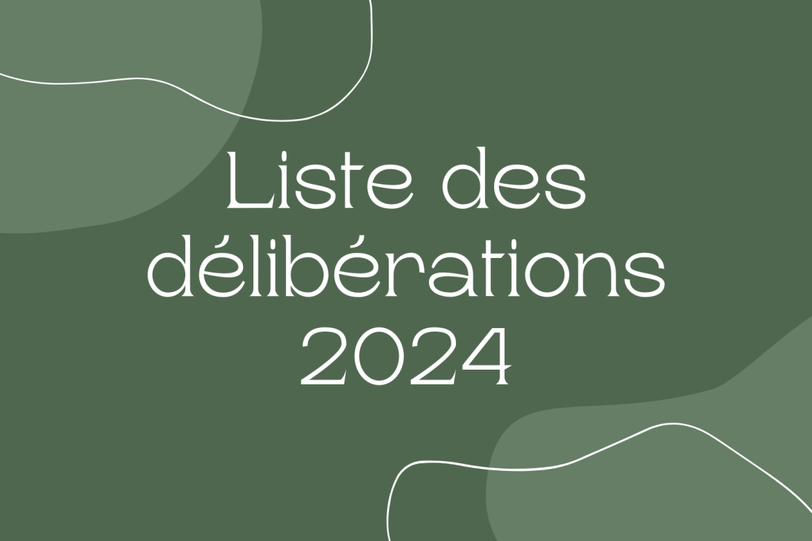 Liste des délibérations 2024