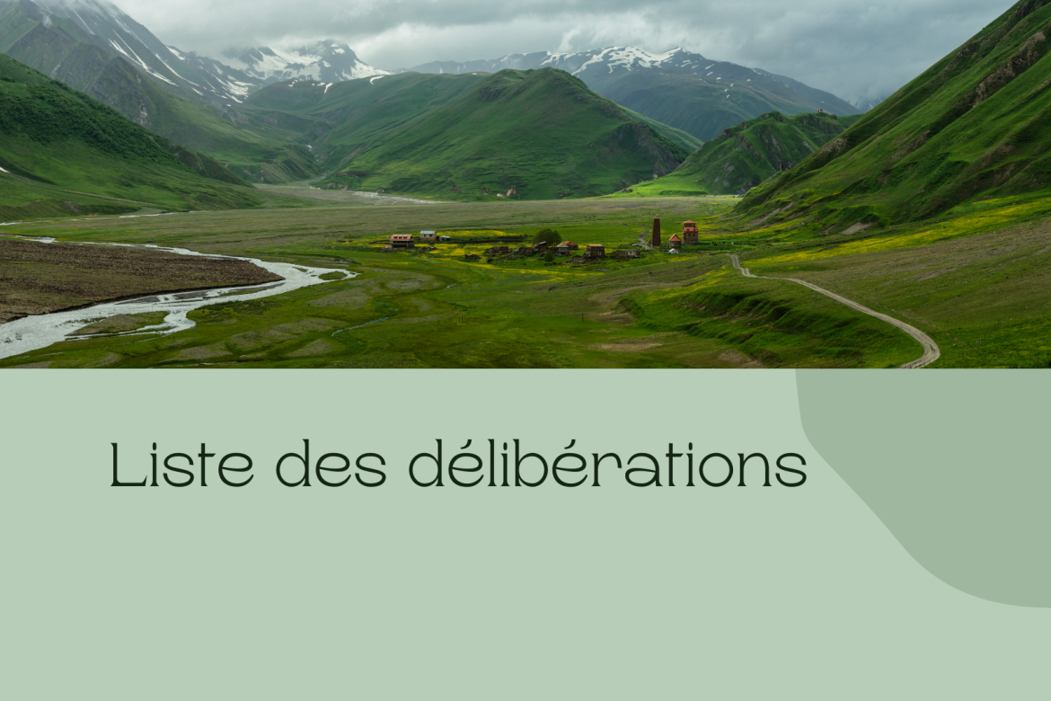 Liste des délibérations