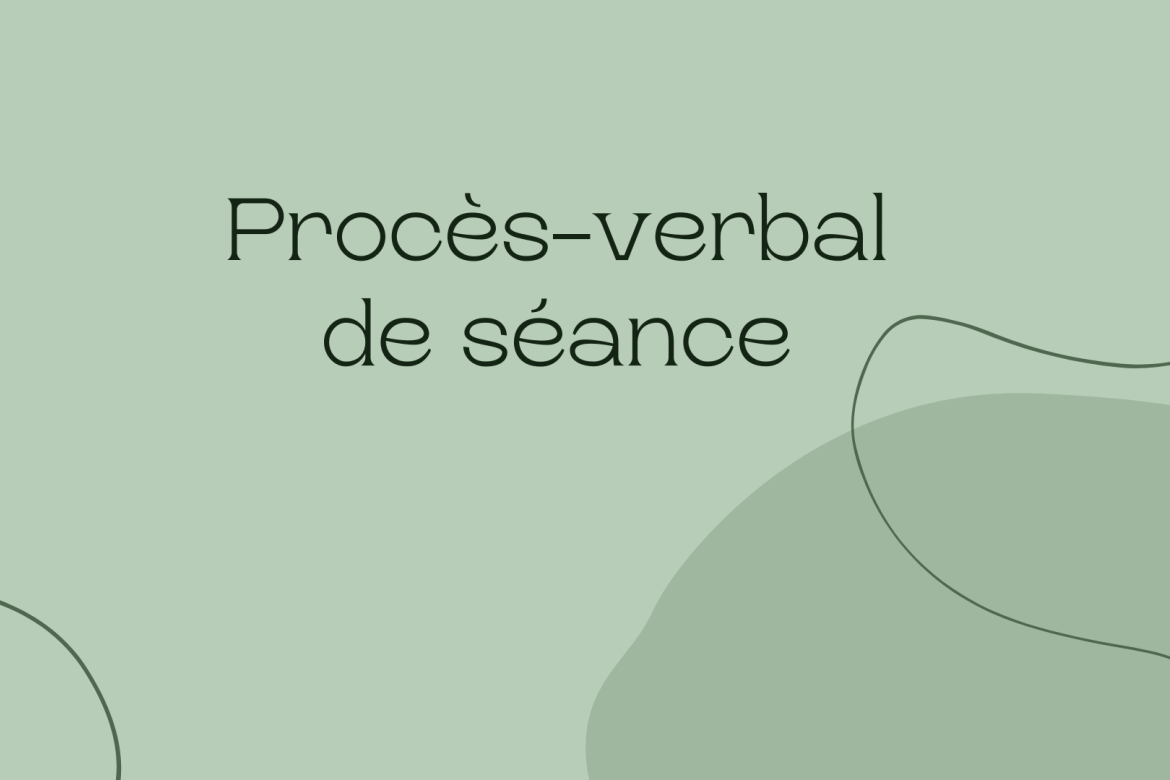 Procès-verbal de séance