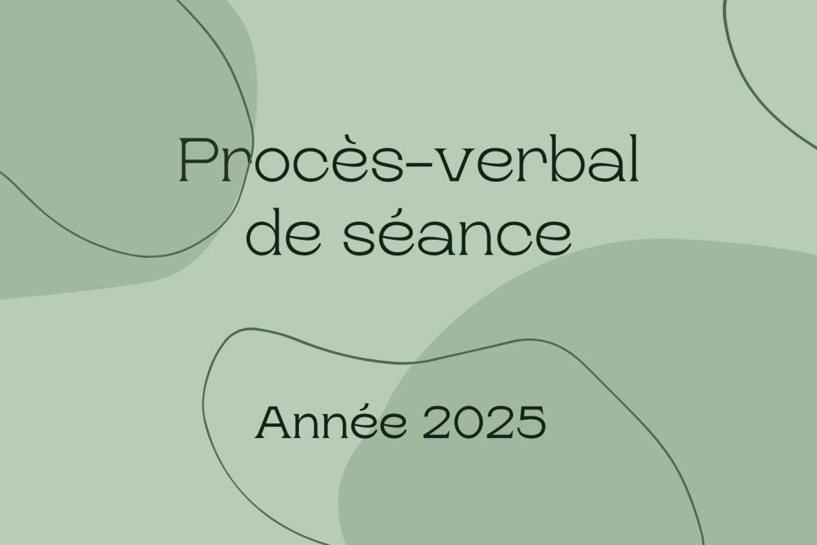 Procès-verbaux - Année 2025